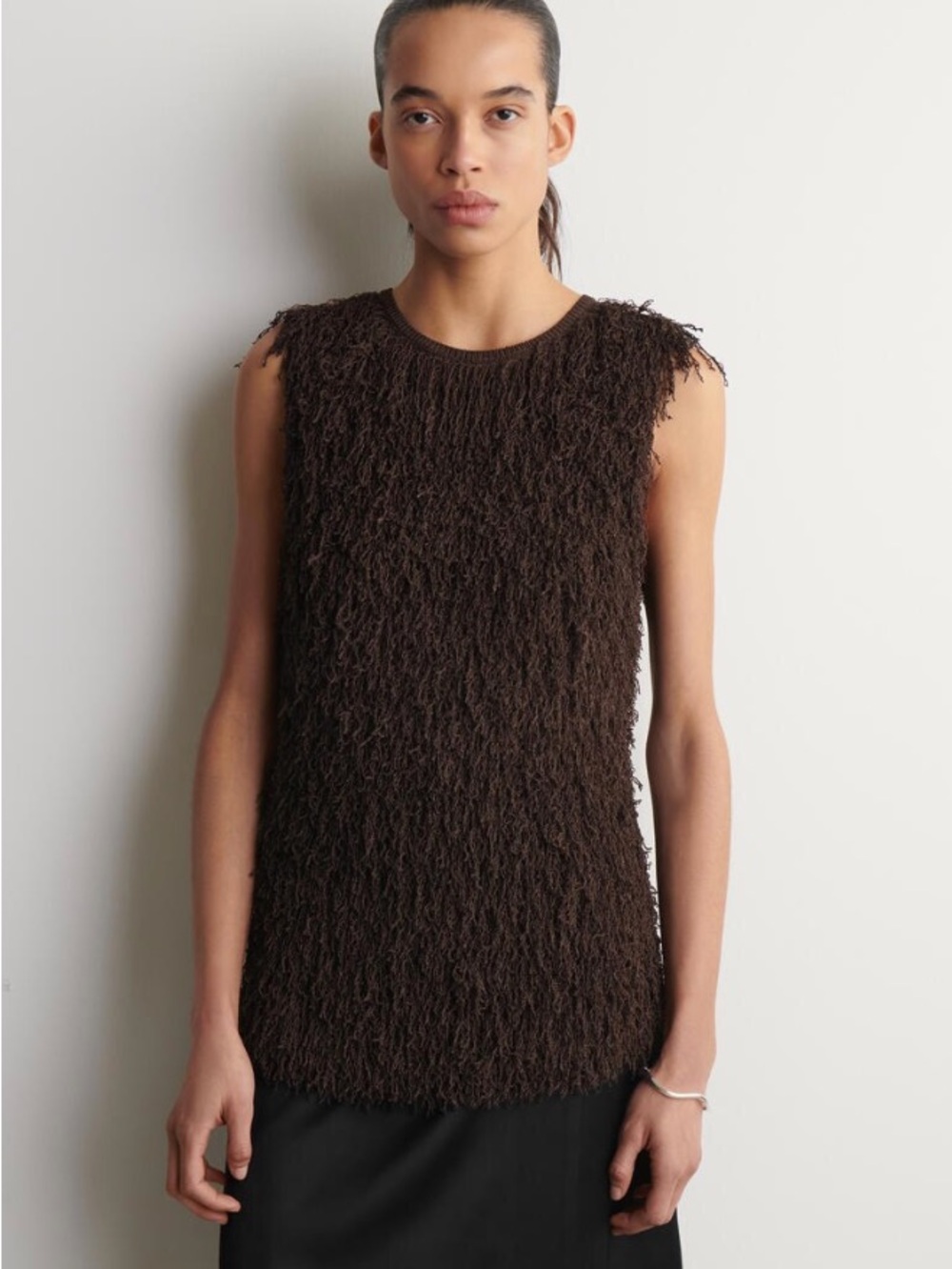 NWT COS Fringe Knitted Top
